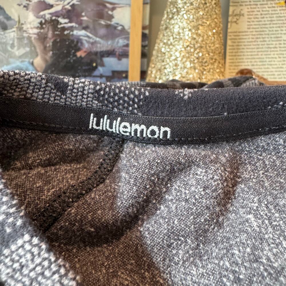 Lululemon Runderful Long Sleeve Incognito Camo HTR Black Rulu Running Top Size 4 - Picture 13 of 14